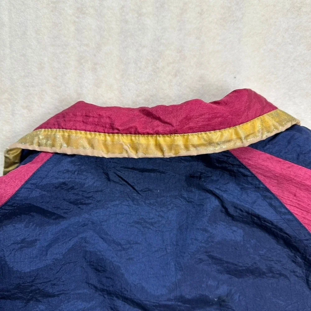 Vintage Active Frontier Windbreaker Jacket Medium 80's 90's‎ Baroque Print Retro